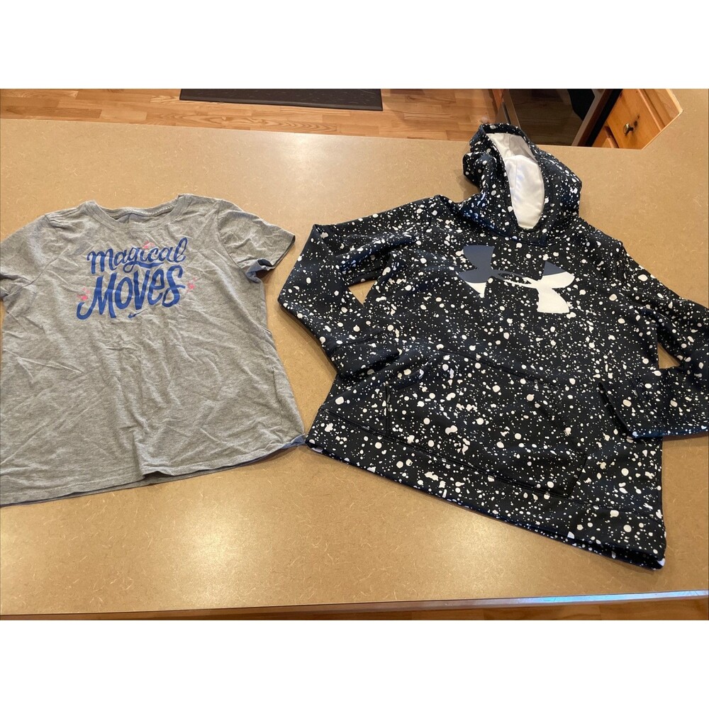 Under Armour Nike Lot Cold Gear Pullover Hoodie Sweatshirt Sz Youth XL T-Shirt
